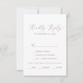 Keuze uit het Roos Gold Calligraphy Menu RSVP (Voorkant)