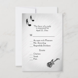 Keuze uit het RSVP-menu Guitar RSVP Kaartje