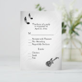 Keuze uit het RSVP-menu Guitar RSVP Kaartje (Staand voorkant)