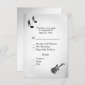 Keuze uit het RSVP-menu Guitar RSVP Kaartje (Voorkant / Achterkant)