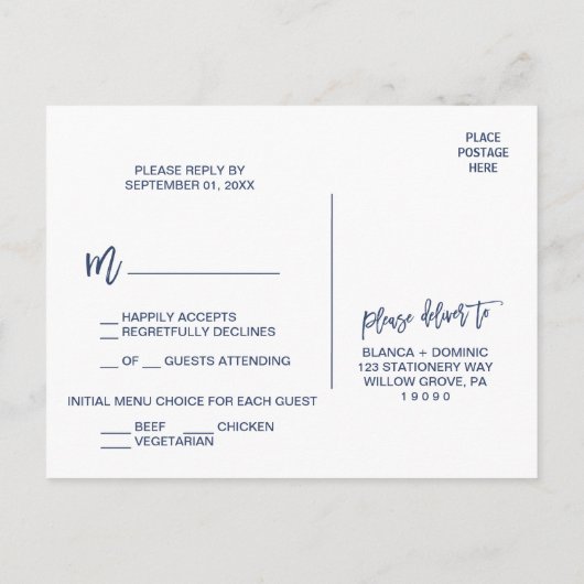 Keuze uit het Tropical Sunset Menu RSVP (Achterkant)