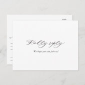 Keuze uit het zwarte Elegant Script Typography Men Briefkaart (Voorkant / Achterkant)