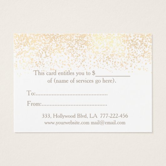 Keuze uit kerstcadeaubonnen/kerstcadeaubonnen visitekaartje (Achterkant)