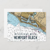 Keuze uit Newport Beach Briefkaart (Voorkant / Achterkant)