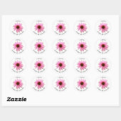 Keuze uit Paarse Coneflower Round-adreslabel Ronde Sticker (Vel)