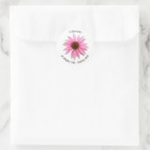 Keuze uit Paarse Coneflower Round-adreslabel Ronde Sticker (Tas)