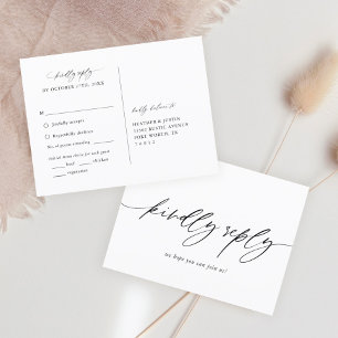 Keuze uit RSVP-Briefkaart in het calligrafie-wedde Briefkaart