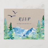 Keuze uit RSVP-Briefkaart in het Kraft Rocky Mount Uitnodiging Briefkaart (Voorkant)