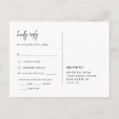 Keuze uit RSVP-Briefkaart in het menu Minimalistis (Achterkant)