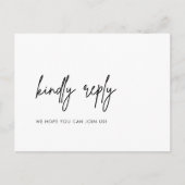 Keuze uit RSVP-Briefkaart in het menu Minimalistis (Voorkant)