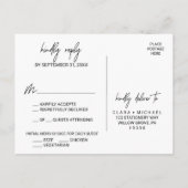 Keuze uit RSVP-Briefkaart in het menu Whimsical Ca (Achterkant)