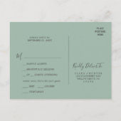 Keuze uit RSVP-Briefkaart voor kerstgroen menu (Achterkant)