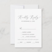 Keuze uit RSVP-kaart in het menu Delicate Silver C (Voorkant)