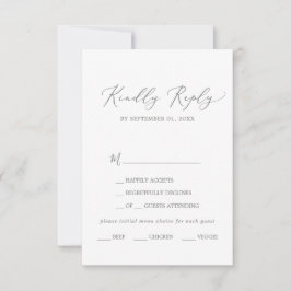 Keuze uit RSVP-kaart in het menu Delicate Silver C