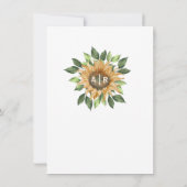 Keuze uit RSVP-kaart voor Boho Sunflower Wedding M Kaart (Achterkant)