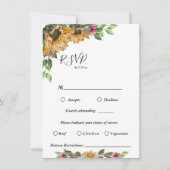 Keuze uit RSVP-kaart voor Boho Sunflower Wedding M Kaart (Voorkant)