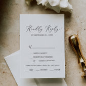 Keuze uit RSVP-kaart voor Delicate Black Calligrap RSVP Kaartje