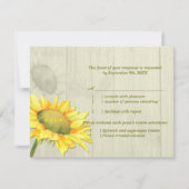 Keuze uit RSVP - Sunflower Wedding Menu (Voorkant)