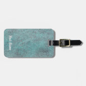 Keuze uit Turquoise Copper Patina-structuur Bagagelabel (Voorkant horizontaal)