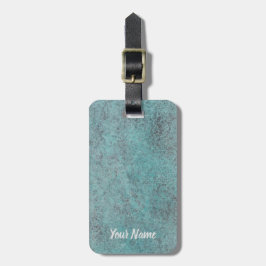 Keuze uit Turquoise Copper Patina-structuur Bagagelabel