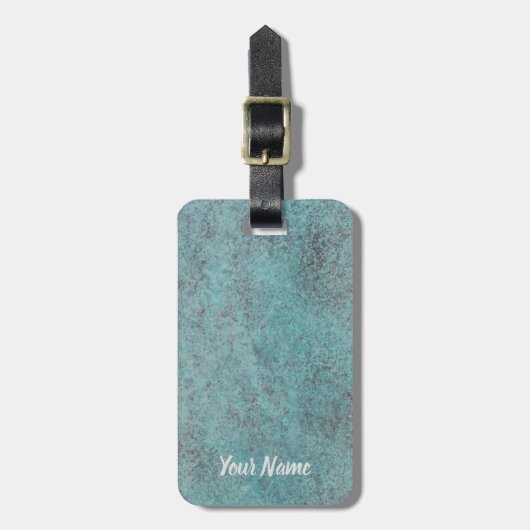 Keuze uit Turquoise Copper Patina-structuur Bagagelabel (Voorkant verticaal)