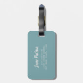 Keuze uit Turquoise Copper Patina-structuur Bagagelabel (Achterkant verticaal)
