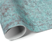 Keuze uit Turquoise Copper Patina-structuur Cadeaupapier (Rol Hoek)