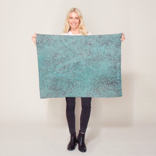 Keuze uit Turquoise Copper Patina-structuur Fleece Deken (In situ)