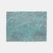 Keuze uit Turquoise Copper Patina-structuur Fleece Deken (Voorkant (Horizontaal))