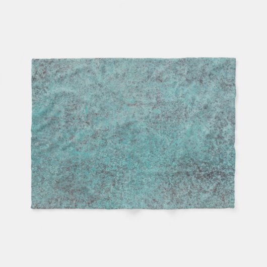 Keuze uit Turquoise Copper Patina-structuur Fleece Deken (Voorkant (Horizontaal))
