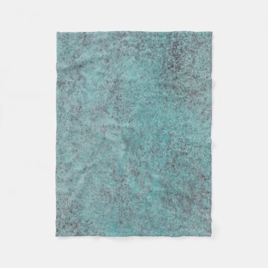 Keuze uit Turquoise Copper Patina-structuur Fleece Deken (Voorkant)