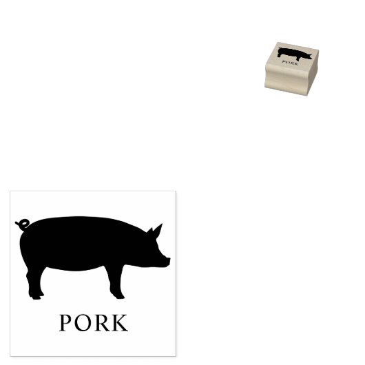 Keuze uit varkensvleesmeel rubberstempel (Gestempeld)