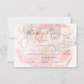 Keuze uit vette koralen Roos RSVP Kaartje (Voorkant)