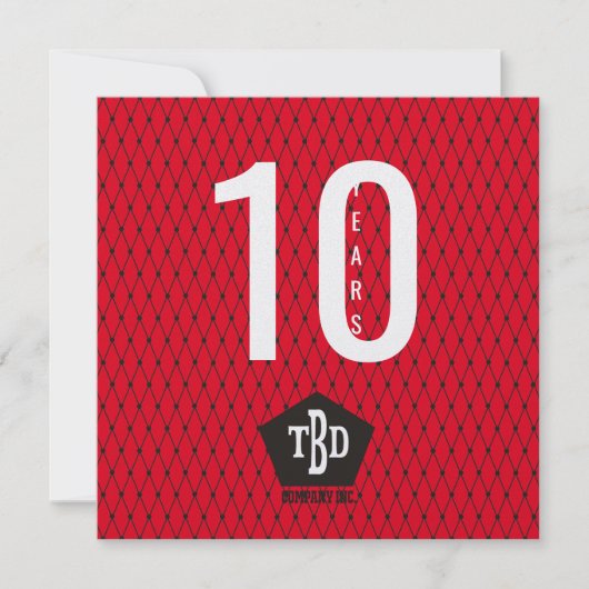 Keuze van 10 jaar op jaarwisseling voor werknemers kaart (Voorkant)