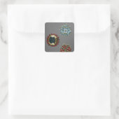 Keuze van broedsels van kostuums vierkante sticker (Tas)