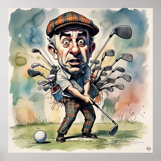Keuze van de club - Grote Golf Art Print (Voorkant)