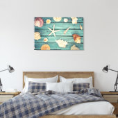 Keuze van de zeeschelpen canvas afdruk (Insitu (Slaapkamer))
