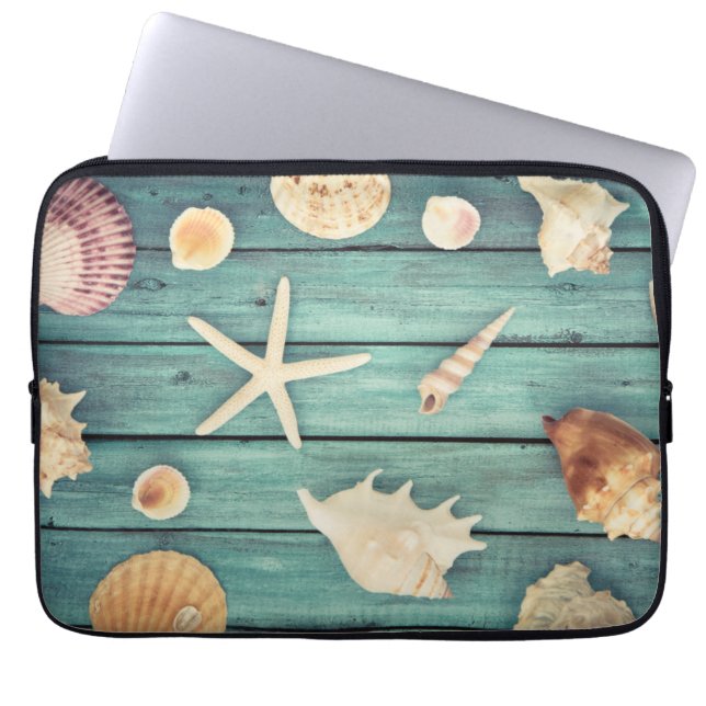 Keuze van de zeeschelpen laptop sleeve (Voorkant)
