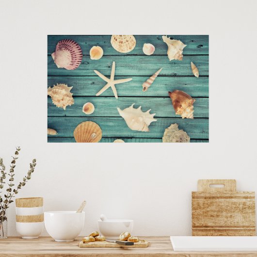 Keuze van de zeeschelpen poster (Keuken)