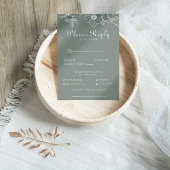 Keuze van het Boho Green Floral Wedding Menu