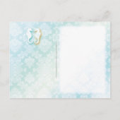 Keuze van het Jeweled Beach Wedding Menu RSVP (Achterkant)