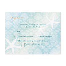 Keuze van het Jeweled Beach Wedding Menu RSVP
