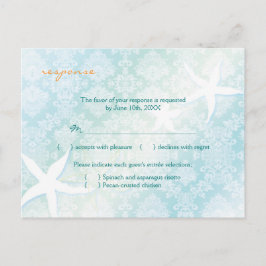 Keuze van het Jeweled Beach Wedding Menu RSVP