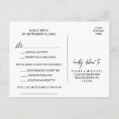 Keuze van het menu Whimsical & Song Request RSVP-B (Achterkant)