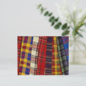 Keuze van tartans briefkaart (Staand voorkant)