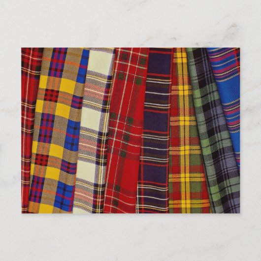 Keuze van tartans briefkaart (Voorkant)