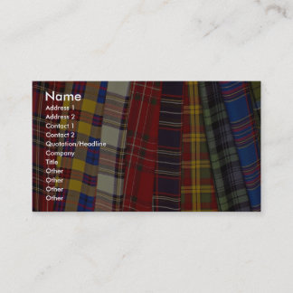 Keuze van tartans visitekaartje