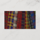 Keuze van tartans visitekaartje (Achterkant)