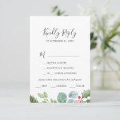 Keuze voor kerstgroen- en Berry-menu RSVP-kaart RSVP Kaartje (Staand voorkant)