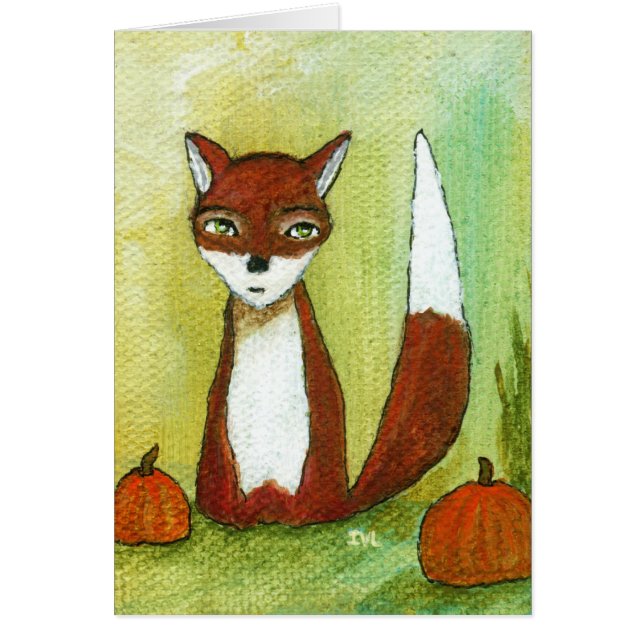 Keuzen maken,Whimsical Fox Abstracte Art (Voorkant)